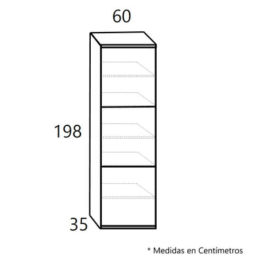Composición Librería Alta Salón Comedor BOLONIA