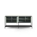 Aparador Arima moderno con 3 puertas y patas de metal negro