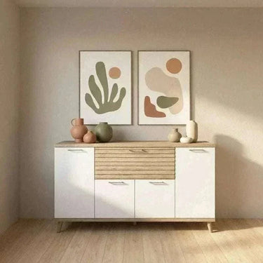 Aparador salón Bolonia con cuatro puertas y cajón moldurado