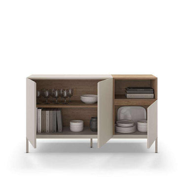 Aparador salón Cailin Perla de 3 puertas color perla