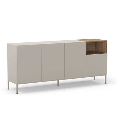 Aparador salón Cailin Perla con 4 puertas y acabado perla moderno