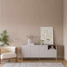 Aparador salón Cailin Perla 4 puertas acabado perla moderno