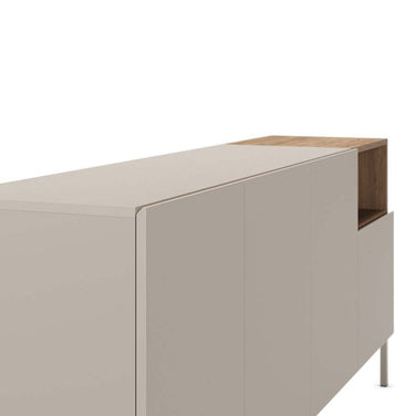 Aparador salón Cailin Perla 4 puertas perla moderno y funcional
