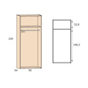 Armario 2 puertas L AQUILA madera melamina 240cm