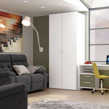Armario 2 puertas L'AQUILA diseño nórdico altura 240cm