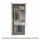 Armario 2 puertas Siena en dormitorio compacto con acabados personalizables