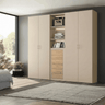 Armario dormitorio l'aquila 4 puertas con cajonera y almacenamiento