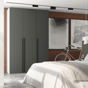 Armario dormitorio LUCCA de 3 puertas batientes con tirador negro mate