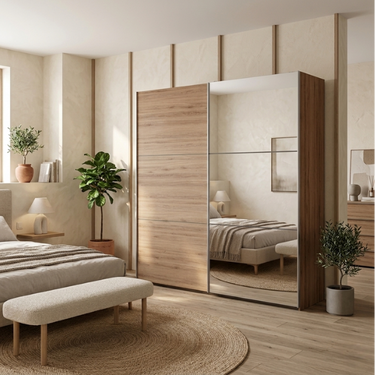 Armario Correderas GENOVA 225cm Puerta Luna