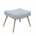 Butaca azul velvet modelo INDO con brazos y reposapiés