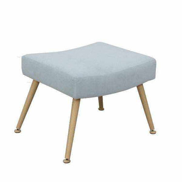 Butaca azul velvet modelo INDO con brazos y reposapiés