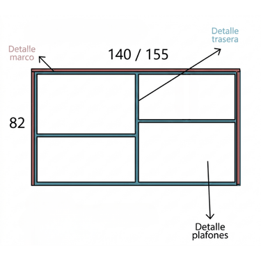 Cabecero Arenzano diseño modular con paneles en cuadrícula para dormitorio moderno