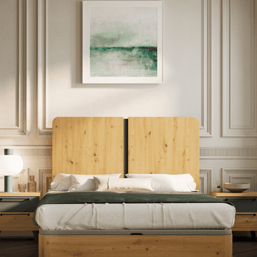 Cabecero cama Génova Cinque Terre panel liso color artesán