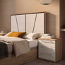 Cabecero cama Génova modelo Torriglia con paneles geométricos personalizable