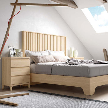 Cabecero de matrimonio LUCCA mod. 1 en madera melamina, personalizable y resistente.