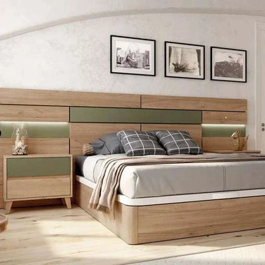 cabecero LED matrimonio LUCCA mod. 10 con iluminación integrada y diseño moderno para dormitorio elegante