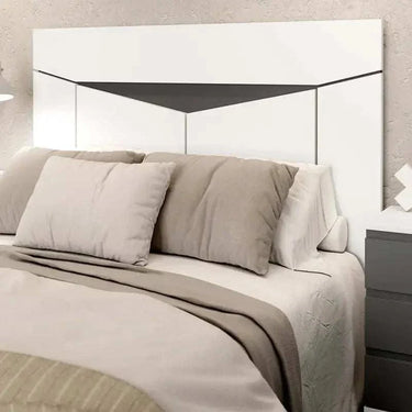 Cabecero matrimonio LUCCA mod. 13 en tablero melamínico con diseño geométrico y colores personalizables para dormitorio moderno