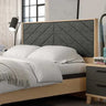 Cabecero cama tapizado dormitorio LUCCA mod. 8 con diseño geométrico y estructura personalizable