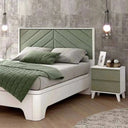 Cabecero cama tapizado matrimonio LUCCA mod. 8 diseño geométrico colores personalizables materiales resistentes hecho en España