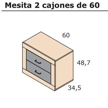 Composición Dormitorio de Matrimonio L'AQUILA 2