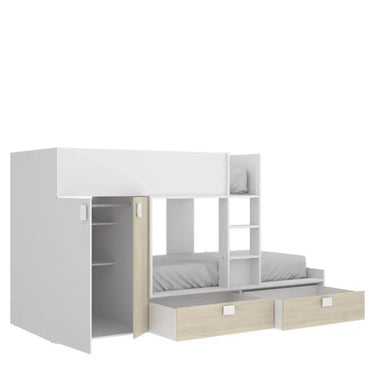 Cama tren con armario y dos cajones mod. ASAMI