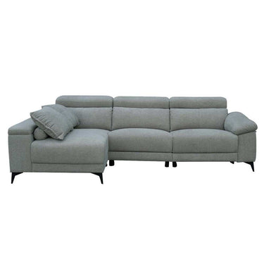 Chaisselonge relax eléctrico modelo London gris con mecanizmo motorizado y arcón integrado, fabricada en España