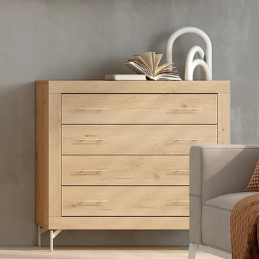 Cómoda 4 Cajones L’aquila Mesita De Noche