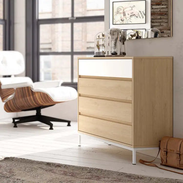 Cómoda 4 cajones LUCCA tirador Uñero