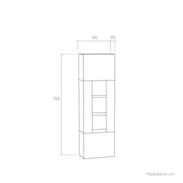 Vitrina 1 puerta MILAN