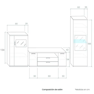 Composición Salón Comedor BOLONIA ambiente 9