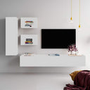 Composición de salón FLORENCIA 6 con mueble TV flotante y almacenamiento moderno