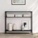 Estantería baja metálica AINATIT mod.1 negra y blanca