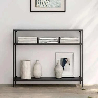Estantería baja metálica AINATIT mod.1 negra y blanca