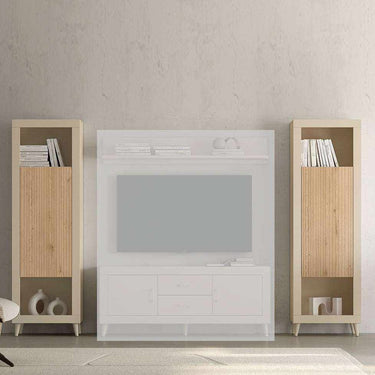Estantería librería ASTI con 4 huecos abierta personalizable en salón
