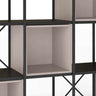 Estantería librería modular AYNA 140 con estructura metálica y compartimentos de melamina