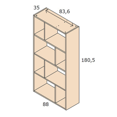 Estantería 8 huecos ASTI