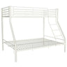 Litera doble metalica con cama individual arriba y cama matrimonio abajo