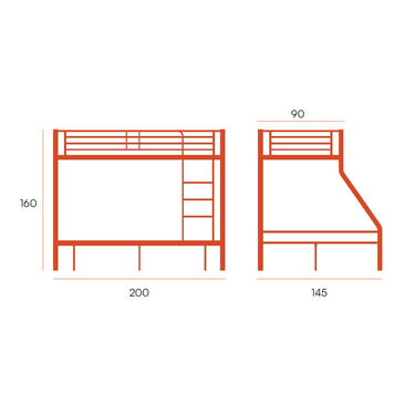 Litera DOU 90-135 cama matrimonio