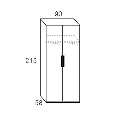 Armario 2 puertas GENOVA