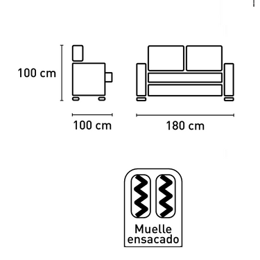 Sofá cama 2p 180cm mod. FLOG