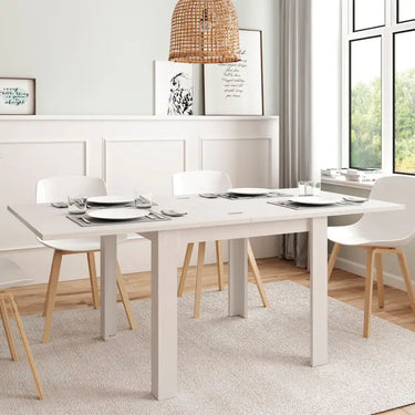 Mesa cuadrada tipo libro Extensible pata L ALESSIA