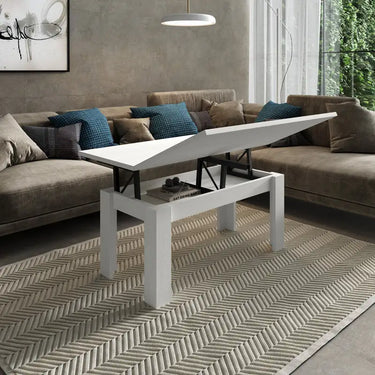 Mesa Centro Elevable Convertible Pata L mod. LIANA