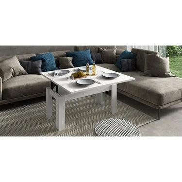 Mesa Centro Elevable Convertible Pata L mod. LIANA