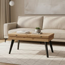 Mesa elevable convertible RENATA con sobre tipo libro y patas metálicas en varios colores