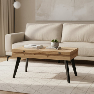 Mesa elevable convertible RENATA con sobre tipo libro y patas metálicas en varios colores