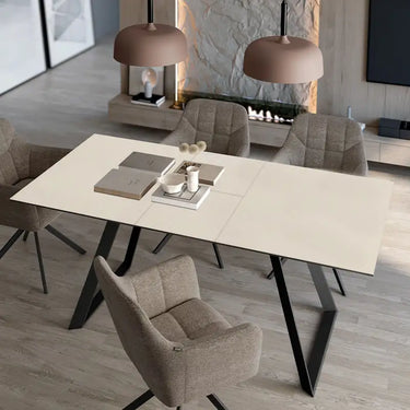 Mesa Salon Comedor Extensible mod. ANNABELLA PORCELÁNICO