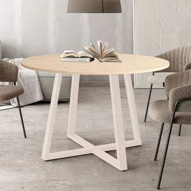 Mesa de comedor redonda fija mod. ANGELINA