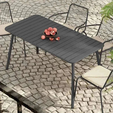 Mesa de exterior Ululono metálica minimalista para terraza y jardín