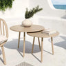 Conjunto de mesa exterior AOMAS tipo nido en colores arena y grafito