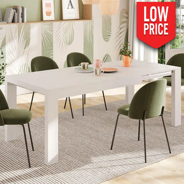 Mesa Rectangular Portería Extensible Deslizante mod. GINEVRA POLAR / POLAR Mesa Salón